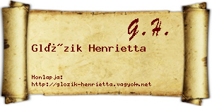 Glózik Henrietta névjegykártya